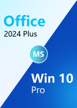 Official MS Win 10 Pro OEM + MS Office2024 Professional Plus CD Key Pack