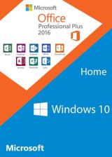 Official Windows10 Home OEM + Office2016 Professional Plus CD Keys Pack