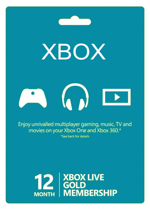 xbox live gold card 12 month