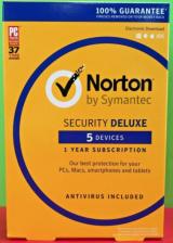 Official Norton Security Deluxe 5 PC 1 Year PKC BIL Key North America